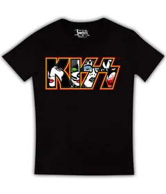 Прикольные футболки: Kiss лого на черной